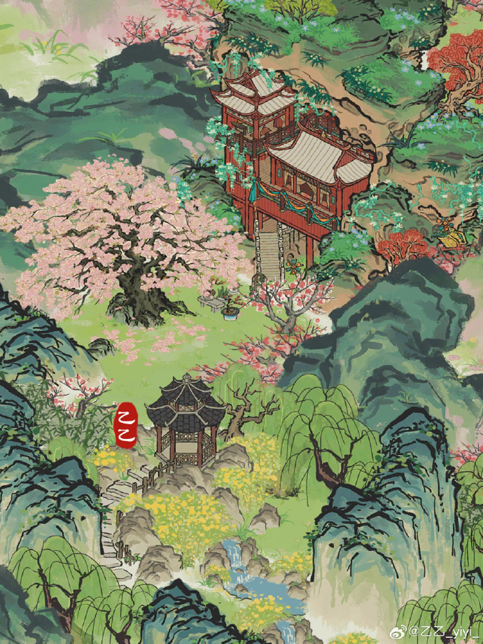 江南百景图桃花村探险活动场景