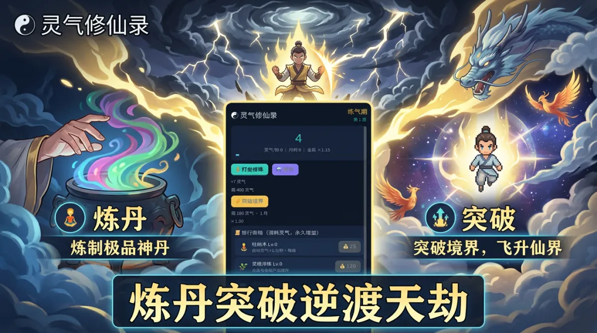 佛系零氪放置修仙卡牌手游实机画面