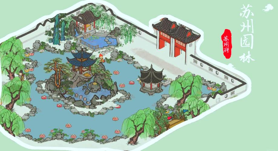 江南百景图水乡建造经营实机画面